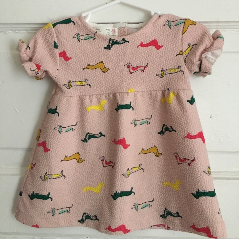 Adorable Pink Zara Dress w/ Puppies 🎀🐶